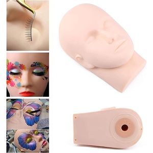 Allecto Plus - Training oefenmodel etalagepop make-up platte kop voor valse wimpers en wimperverlenging - lippentattoo - poppenhoofd