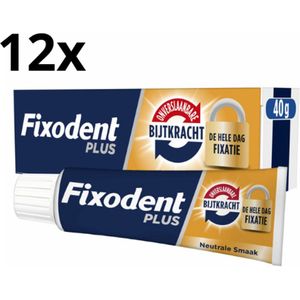 Fixodent Plus Dual Power - Kleefpasta - 12 x 40 gram - Voordeelverpakking