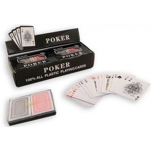 Jonotoys Speelkaarten -  Poker - Rood/zwart - 2 stokken