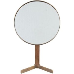 Industriële Spiegel - Staande Spiegel - Spiegel Rond - Spiegels - Goud - Brons - 21 cm breed