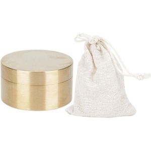 Pillendoosje koperen container voor pillen - ronde vorm, stofdicht en waterdicht - verzegelde box voor medicatie opslag met vochtbescherming (groot)