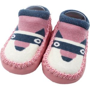 New Age Devi - Baby-Sokjes Slofsokken Sloffen Antislip Roze-Paars 14cm Baby-Kamer Kraam-Kado Uitzetlijst-Baby 1-3 jaar Baby-Kleding