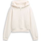 Tom Tailor - Hoodie - Gardenia White - Met Ritssluiting