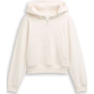 Tom Tailor - Hoodie - Gardenia White - Met Ritssluiting