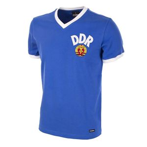 COPA - DDR WK 1974 - Retro Voetbalshirt - Blauw - Heren - XXL