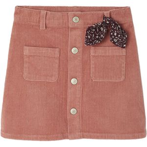 Vertbaudet Fluwelen rok met knopen met sierstrik