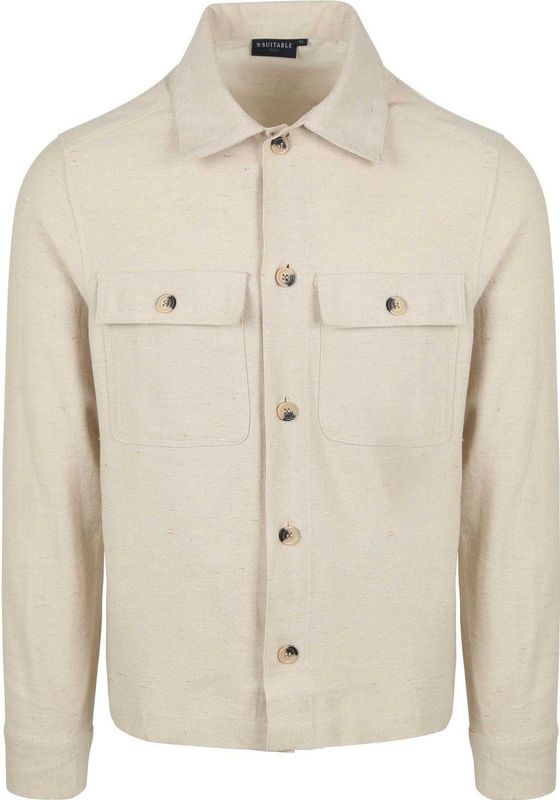 Suitable Drop Loop Overshirt Sand - Maat S - Heren
