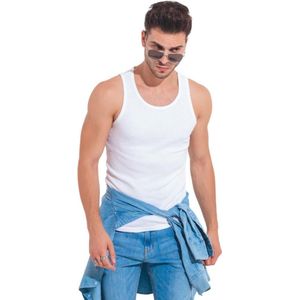 Top kwaliteit heren onderhemd - 100% katoen - Wit - Maat 4XL-5XL