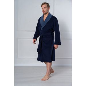 Belmanetti Badjas Heren Kamerjas Katoenen Terry Boluder French Terry 9065/501 Dark Blue XXL
