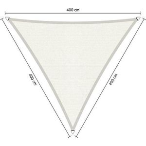 Shadow Comfort® Gelijkzijdige driehoek schaduwdoek - UV Bestendig - Zonnedoek - 400 x 400 x 400 CM - Arctic White
