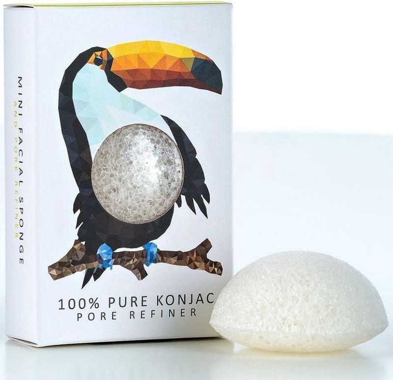 The Konjac Sponge Company - Rainforest Toucan Mini Face Puff - 1 Stuk