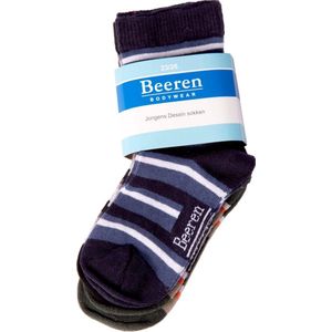 Beeren Bodywear Jongens Sokken 3-PACK - Kleurrijk - Maat 31/34