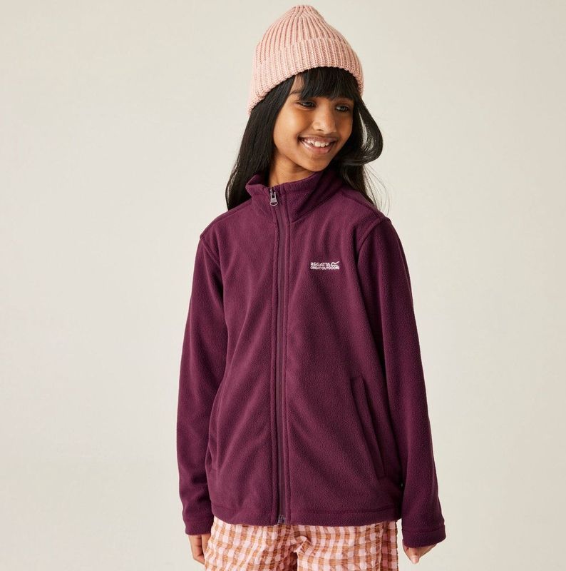 Regatta - King Fleece II - Fleecejack - Paars - Maat 176