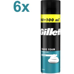 Gillette - Original Scent - Sensitive - Scheerschuim - 6x 300ml - Voordeelverpakking