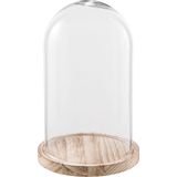 Clayre & Eef Stolp Ø 18x28 cm Glas Rond Glazen Stolp