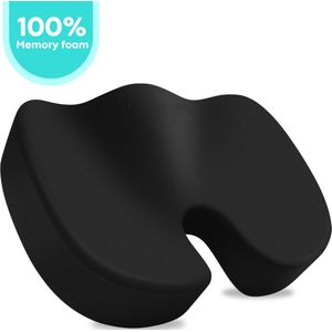 FLOOQ Zitkussen Orthopedisch & Ergonomisch voor Auto en Bureaustoel - Wigkussen - Stuitkussen - Stoelkussen met Traagschuim voor Bed