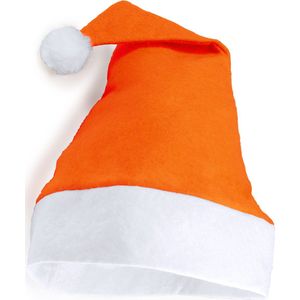 Eizook 10 Kerstmutsen - one size fits all - ORANJE - WIT