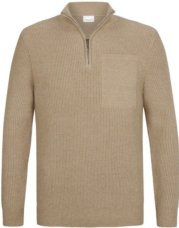 Profuomo - Pullover Half ZIP - Beige - Heren