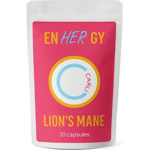 enHERgy LION’S MANE Capsules | 30 capsules | leeuwenmanen | Hericium erinaceus | zonder vulstoffen of mengsels | focus, eenvoud en consistentie | LION’S MANE | Stabiel | Energie | Flow