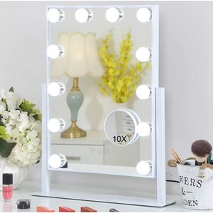 Makeuptafel Met Spiegel en LED Lampen - Kaptafel - Make-Up Tafel