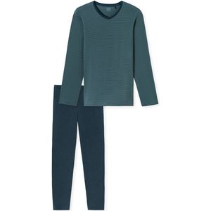 SCHIESSER Pyjama lang donkerblauw strepen - Long Life Soft -S