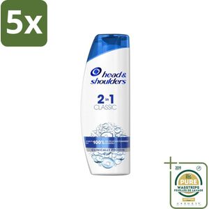 5 x Head & Shoulders - 2in1 Anti-Roos Shampoo & Conditioner - Classic - 270 ml - Grootverpakking - Anti-roos Shampoo - Roosvrij Haar - Schuppenvrij Haar - 2 In 1 Shampoo En Conditioner - Hoofdhuid Verzorging