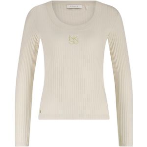 Nukus - Top Off White Nukus Lilia Top Ls Rib Tops Off White Nkf01039