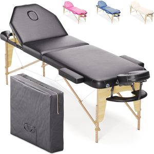 3-Zones Houten Massagetafel XL - Verstelbaar Massagebed voor Fysiotherapie & Schoonheidsspecialisten