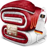 KESSER - Elektrische Deken - Sherpa-fleece - Dubbelzijdig - 9 Temperatuurniveaus - Wasbaar tot 40 °C