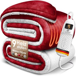 KESSER - Elektrische Deken - Sherpa-fleece - Dubbelzijdig - 9 Temperatuurniveaus - Wasbaar tot 40 °C