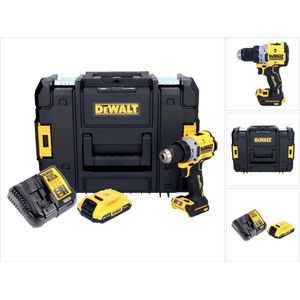 DeWalt DCD 800 D1T accuboormachine 18 V 90 Nm borstelloos + 1x oplaadbare accu 2.0 Ah + lader + TSTAK