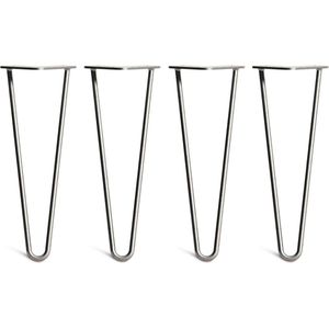 The Hairpin Leg Co. - Hairpin Legs - Salontafel - 35cm - 10mm - Salontafelpoten - 2 staven - Transparante Lak