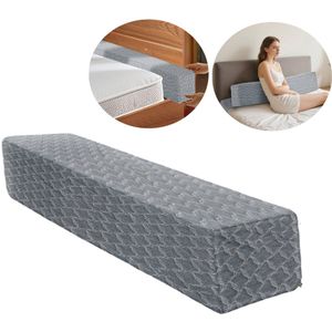 Verstelbare wigkussen voor in bed - Grijs hoofdeindekussen met hoge dichtheid, bedopeningvuller voor eenpersoons machinewasbaar, zachte vulling voor matras en hoofdeinde, rugleuningen, rugkussen voor in bed, kussen voor rechtop in bed zitten