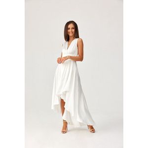 Witte Asymmetrische Zoom Maxi Jurk