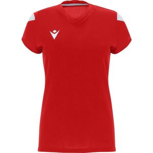 Macron - Oxygen Shirt - Rood / Wit - Korte Mouw - Dames