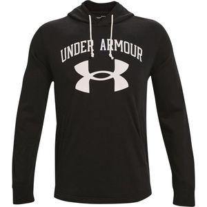 Under Armour RIVAL TERRY BIG LOGO HD-Zwart/Onyx Wit - Maat M - heren