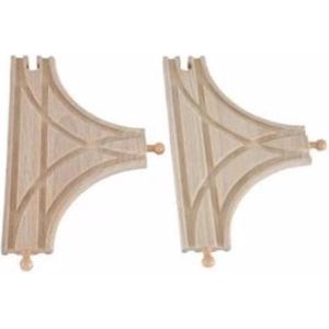 Mentari houten T-splitsing, set van 2