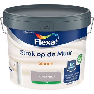 Flexa - Strak op de Muur Binnen Muurverf Mat - Midden Heide - Mengverf - 10 Liter