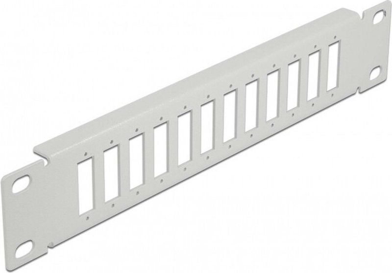 Delock - 10 Inch - Glasvezel Patch Paneel - Grijs - 12 Poorten voor SC Duplex / LC Quad