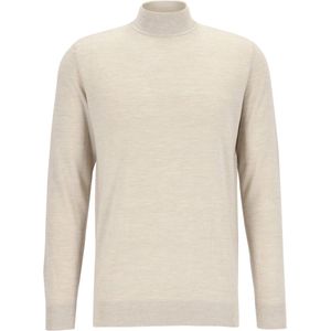 Profuomo - Slim Fit Trui - Beige - 100% Wol