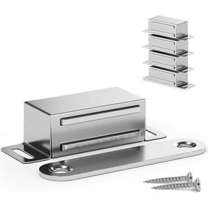 Sterke roestvrijstalen magneetsluitingen - set van 4 - ideaal voor deuren en kasten - maximale houdkracht 6 kg
