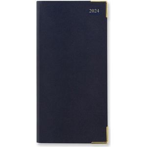 Letts of London Classic Slim Week te view Diary with Appointments/Notes/Planners 2024 Blue