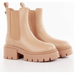 Enkellaarsje Charlotte - Kunstleer - Zwart - Hakhoogte 6 cm