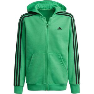 Adidas sportswear 3 Striker Sweater Met Ritssluiting Semi Screaming Green / Black - 4-5 jaar - Kinderen