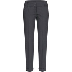 GREIFF Dames pantalon PREMIUM slim fit | maat 38 | Antraciet donker