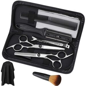 Professionele haarknipschaar - ergonomisch ontwerp - zwart - roestvrij staal