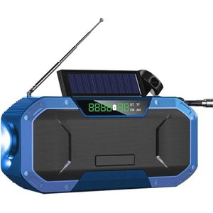 5000mAh Kurbelradio met Solar Oplader en LED Zaklamp voor Camping en Noodgevallen