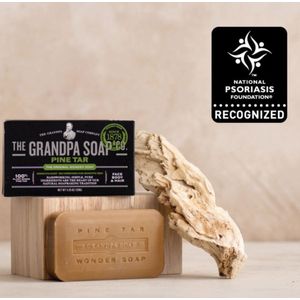 Teerzeep - Pijnboomteer Zeep - 120 gr. - Psoriasis - The Grandpa Soap Co.