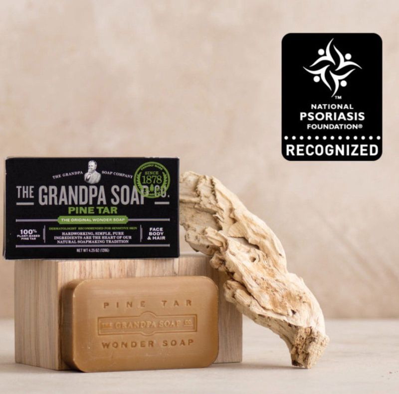 Teerzeep - Pijnboomteer Zeep - 120 gr. - Psoriasis - The Grandpa Soap Co.