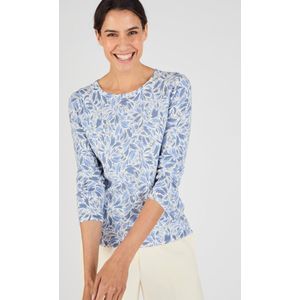 Damart - Effen of bedrukte fijn gebreide trui - Dames - Blauw - XS